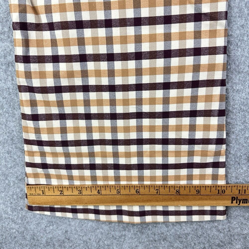 Cato Mid Rise Flare Pull On Pants Womens 14 Gingham Plaid Stretch Pockets NEW* - Picture 12 of 16